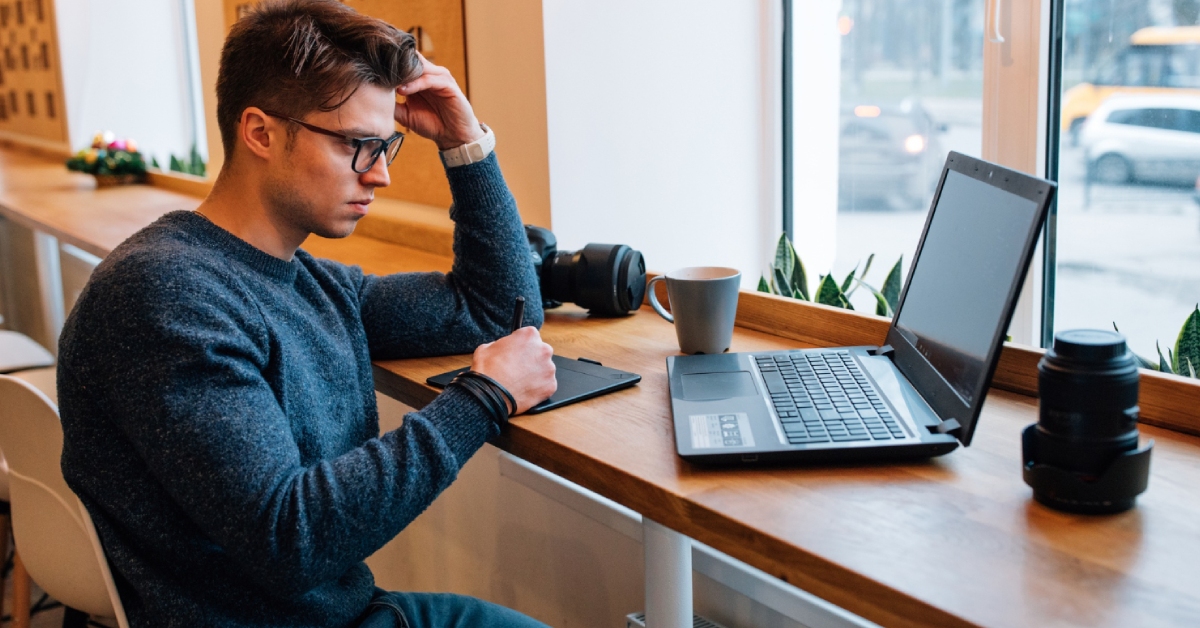 Person working with focus in a distraction-free environment